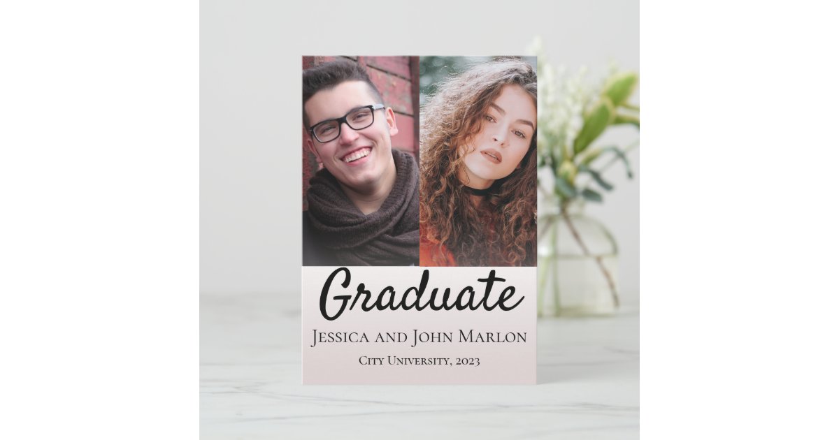 Double Graduation Party Invitations Zazzle