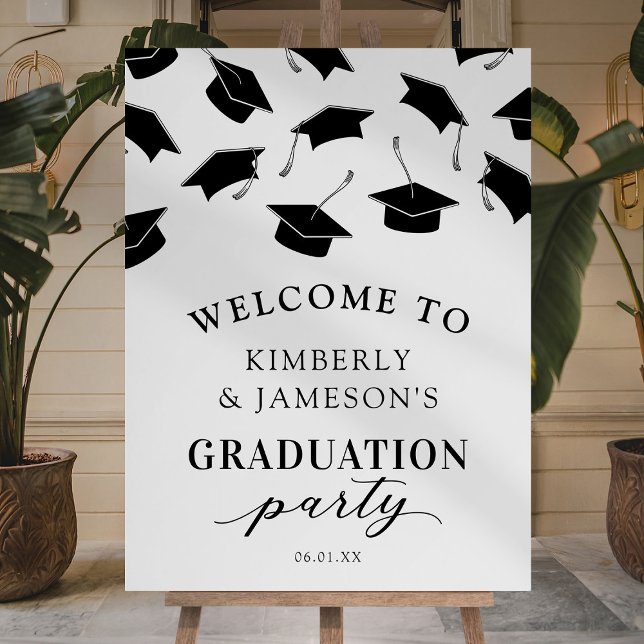 Double Graduation Party Welcome Foam Board (Creator Uploaded)