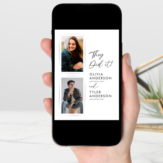 Double Graduation Photo Announcement (Front Digital)