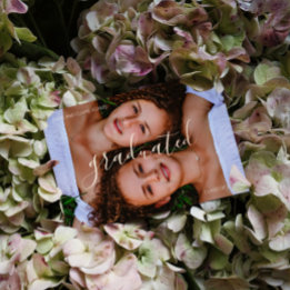 Double Graduation Photo Announcement Foil