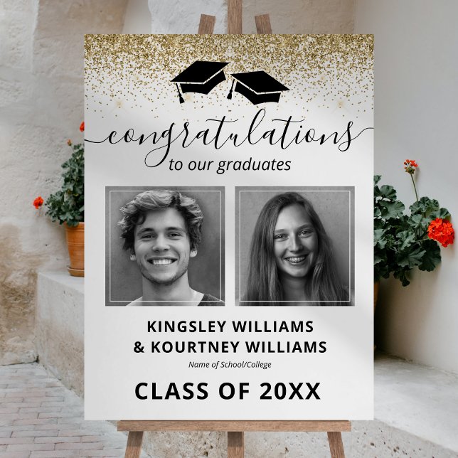 Double Graduation Photo Welcome Foam Board (Creator Uploaded)