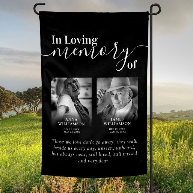 Double Grave Memorial Photo Garden Flag (Creator Uploaded)