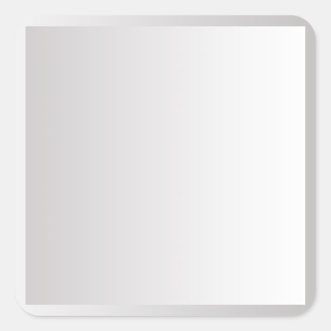Double Gray Gradient Blank Template DIY Text & Art Square Sticker (Front)