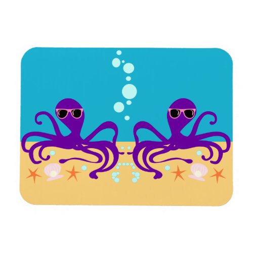 Double Groovy Octopus Magnet
