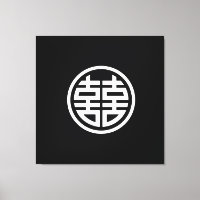 Double Happiness - 40x40 - Stretched Canvas Print