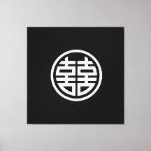 Double Happiness - 40x40 - Stretched Canvas Print