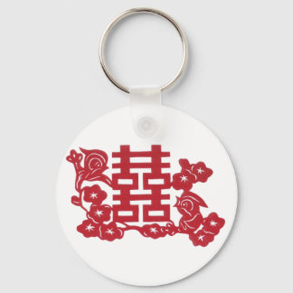 Double happiness Birds Keychain