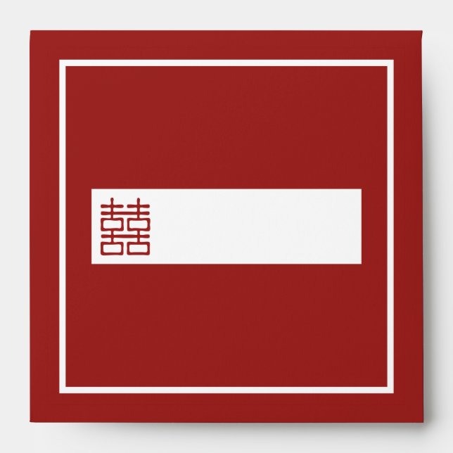 Double Happiness Chinese Wedding Envelope (Front)