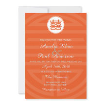 Double Happiness Chinese Wedding Invitation