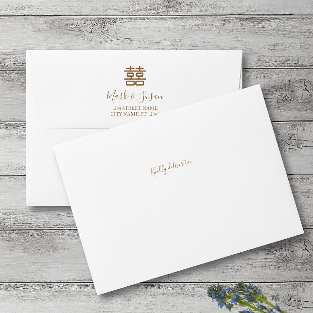 Double Happiness Chinese Wedding Invitation Envelope (Creator Uploaded)