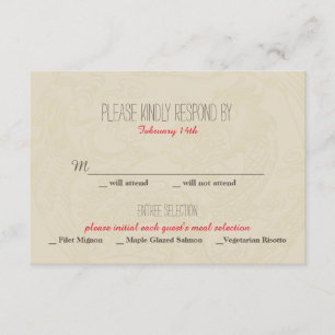 Double Happiness Chinese Wedding Invitation - RSVP
