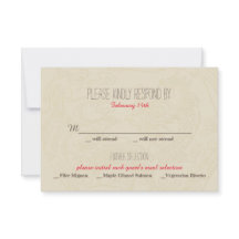 Double Happiness Chinese Wedding Invitation - RSVP