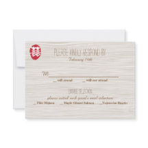Double Happiness Chinese Wedding Invitation - RSVP