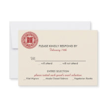 Double Happiness Chinese Wedding Invitation - RSVP