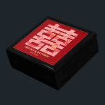 Double Happiness Chinese Wedding Keepsake Gift Box<br><div class="desc">Celebrate your traditional Chinese wedding with our "Red Double Happiness Chinese Wedding Keepsake Gift Box"! This elegant red box features the iconic "Double Happiness" symbol, making it a perfect choice for storing precious wedding jewelry and keepsakes. Ideal for the ring exchange ceremony, this beautifully designed box adds a touch of...</div>