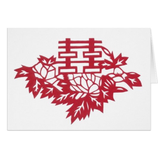 Double happiness Flowers Cards (Front Horizontal)