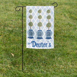 Double Happiness GingerJar Topiary Garden Flag