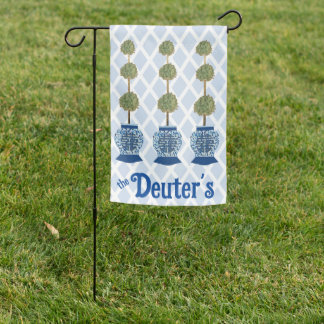 Double Happiness GingerJar Topiary Garden Flag