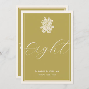 Double Happiness Gold Chinese Wedding Table Number