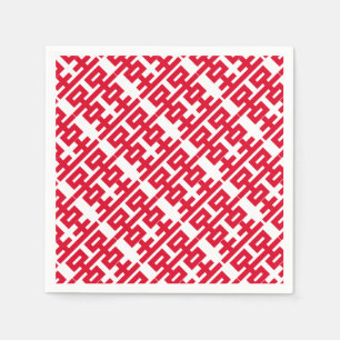 Double Happiness Good Luck 双喜 雙喜 Napkins