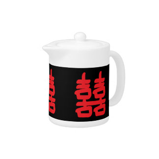 Double Happiness in Red Teapot