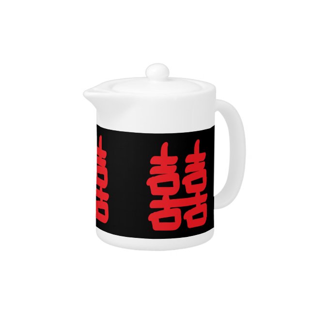 Double Happiness in Red Teapot (Right)