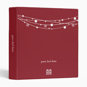 Double Happiness Lanterns Wedding Planner Binder