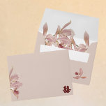 Double Happiness Orchid Envelope<br><div class="desc">Custom designed envelope to coordinate with Double Happiness Orchid collection. The original artwork was inspired by vintage print. This is a modern take of traditional Chinese wedding theme. While usual red is darken to be use more of strong accent color. Personalize with your return address to be directly print on...</div>