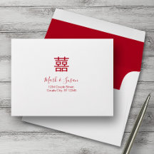 Double Happiness/Song Hy RSVP Envelopes