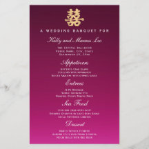 Double Happiness | Wedding Banquet Menu
