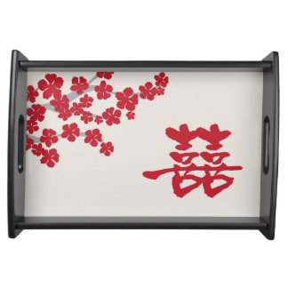 Double Happiness Wedding Serving Tray