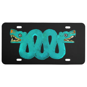 Double Headed Aztec Serpent License Plate