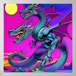 Double headed Dragon Poster