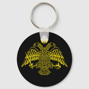 Double Headed Eagle Byzantine & Christian Emblem Keychain