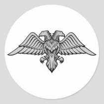 Double headed eagle classic round sticker