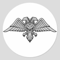 Double headed eagle classic round sticker