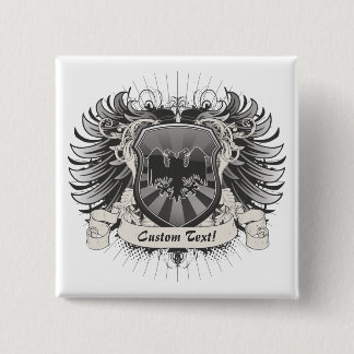 Double Headed Eagle Crest Button
