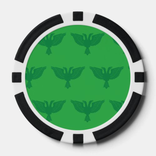 Double Headed Eagle Greens Poker Chips