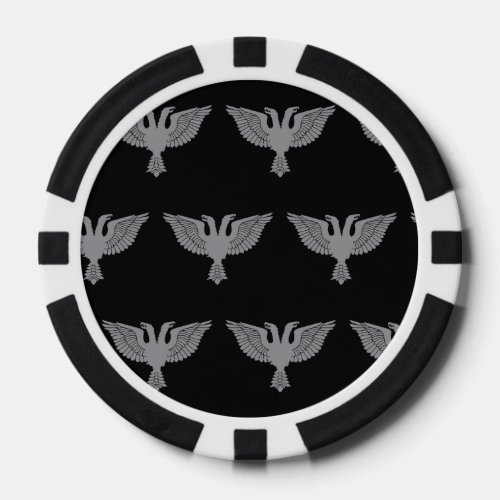 Double Headed Eagle Grey Black Poker Chips