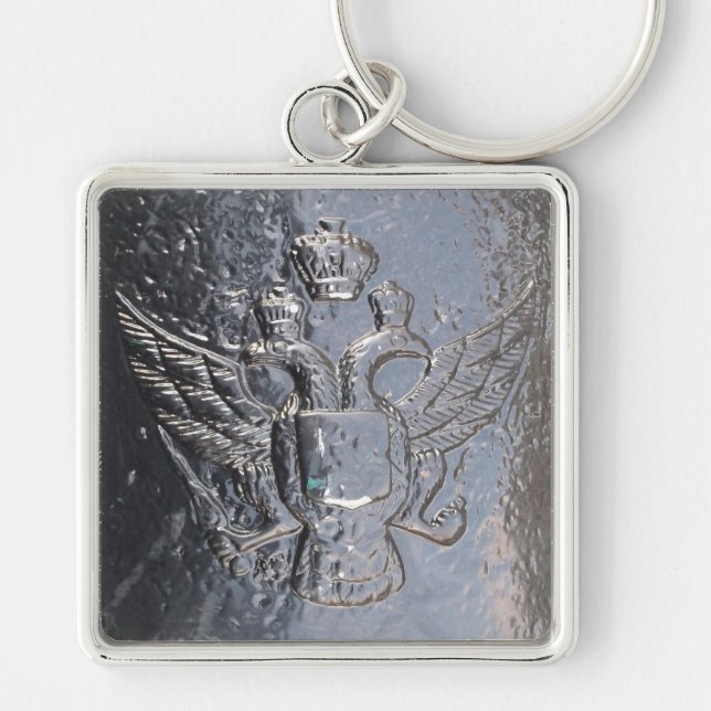 Double-Headed Eagle on Cannon Keychain (Front)