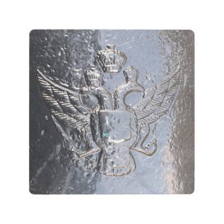 Double-Headed Eagle on Cannon Metal Print