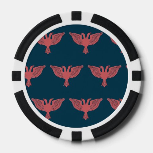 Double Headed Eagle Pink Blue Poker Chips