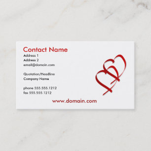 Double Heart Business Card