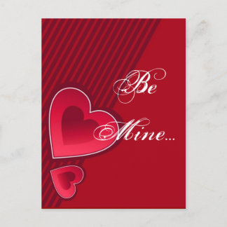 Double Hearts Be Mine Postcard