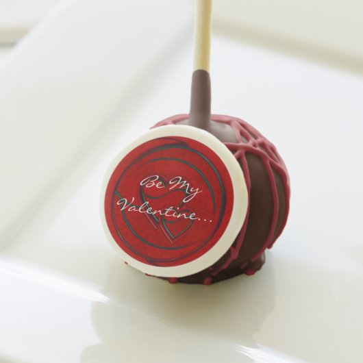 Double Hearts Be My Valentine In White Cake Pops (Front Insitu)