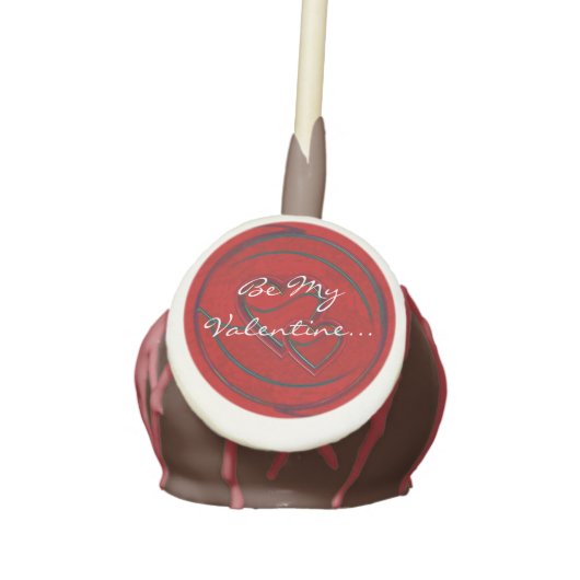 Double Hearts Be My Valentine In White Cake Pops (Front)