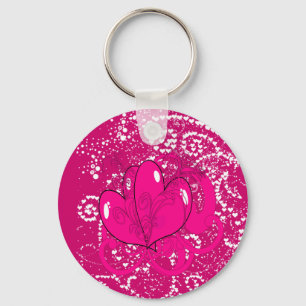 Double Hearts Keychain