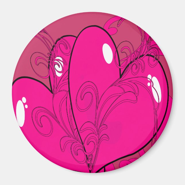 Double Hearts Magnet (Front)