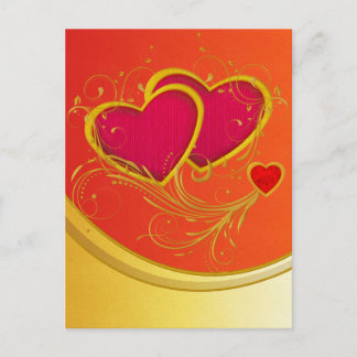 Double Hearts Postcard