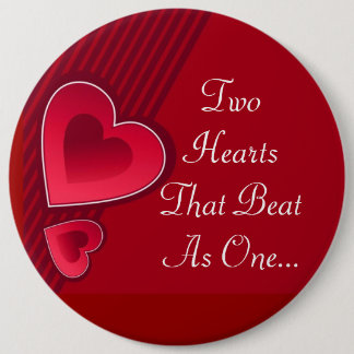 Double Hearts Two Hearts That Beat As One Button